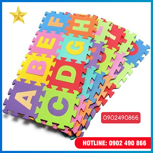 Thảm xốp chữ cái, số